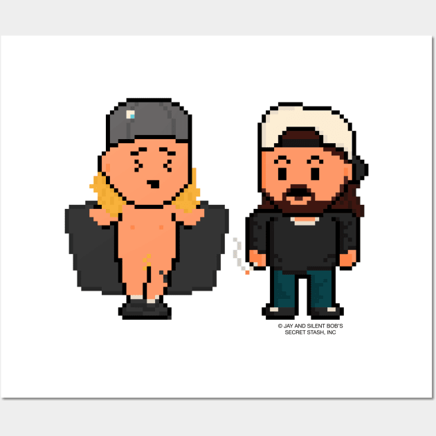 I Cant Look Away in 2006 Pixel Jay and Silent Bob Wall Art by gkillerb